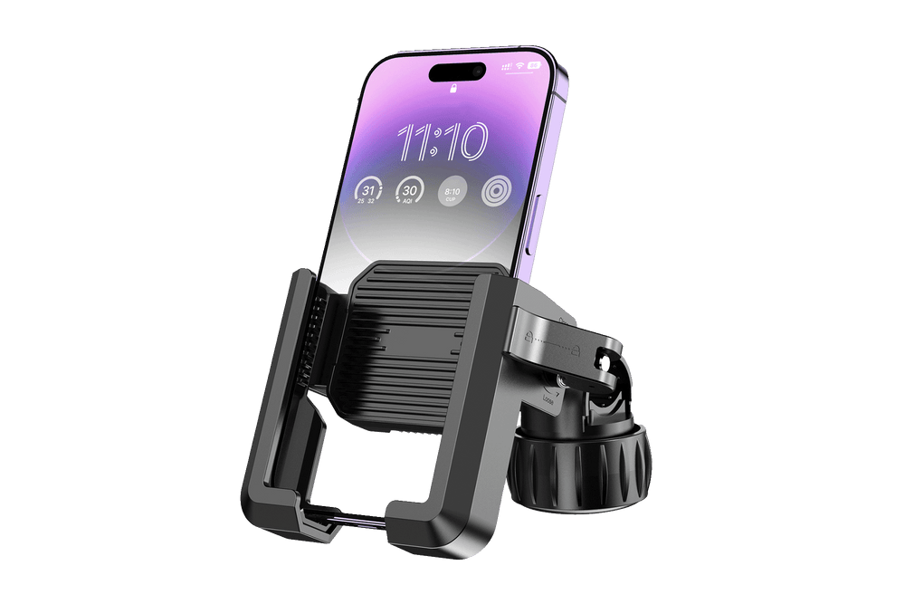 Draaibare telefoonhouder voor op de fiets